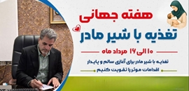 پیام معاون بهداشت دانشگاه و رئیس مرکز بهداشت استان به مناسبت هفته جهانی تغذیه با شیر مادر